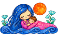 Ocean Mother & Baby Tee.