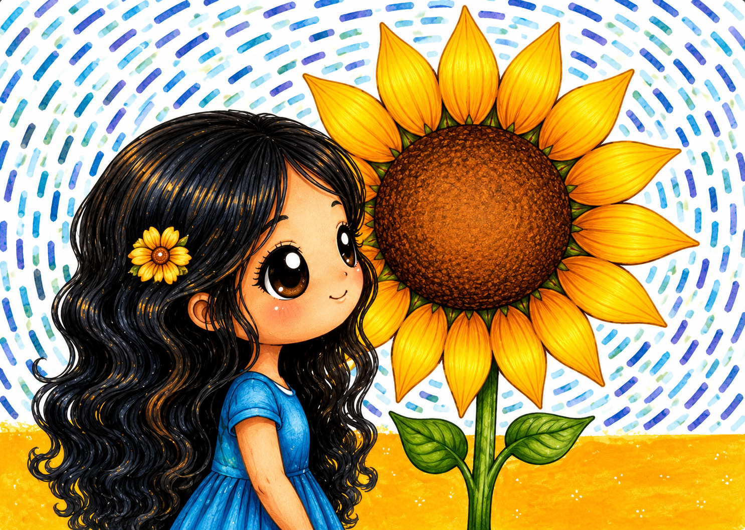 Sunflower Sky Girl Tee