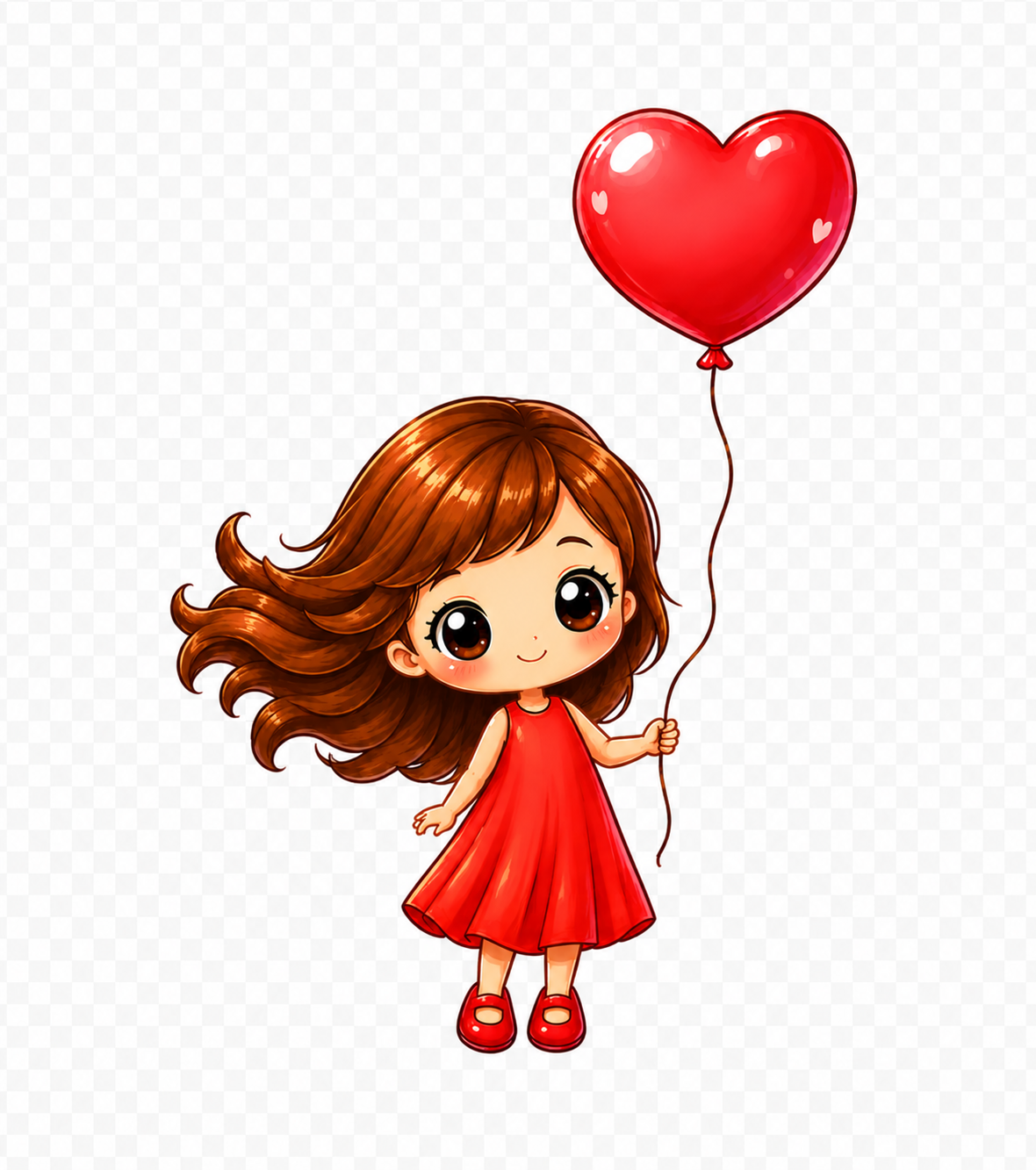 Girl with Heart Balloon Tee