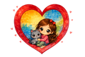 Girl & Kitty Tee