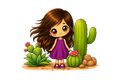 Long-Haired Desert Girl Tee.