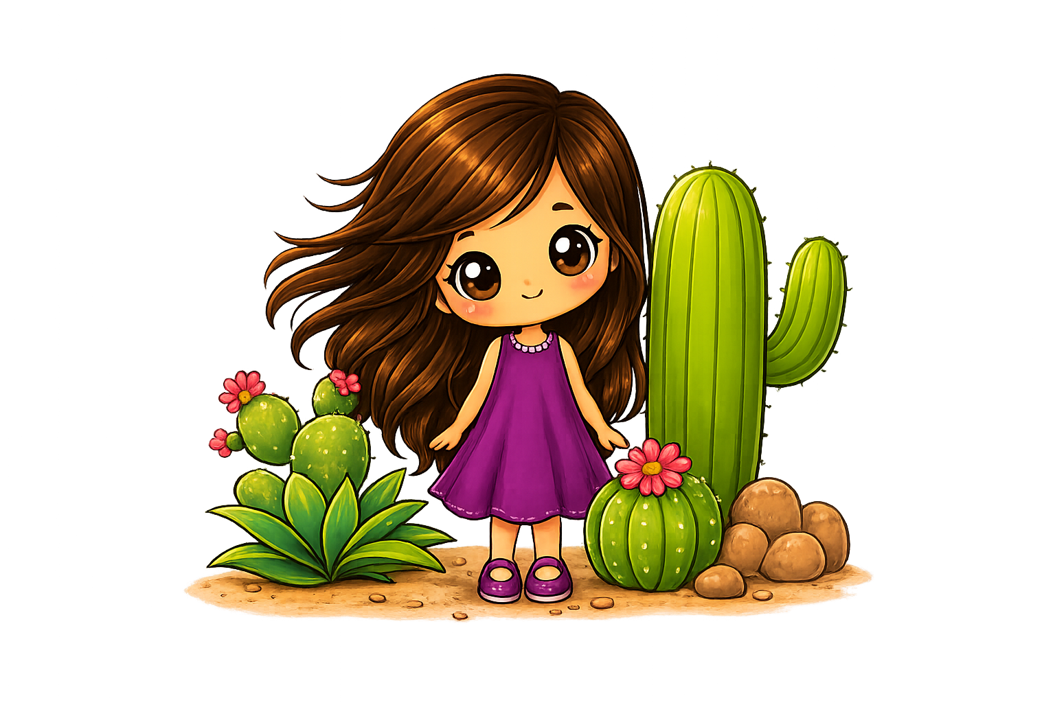 Long-Haired Desert Girl Tee.