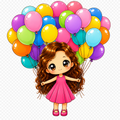 Girl with Balloons Tee