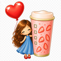 Girl with Strawberry Cup Tee