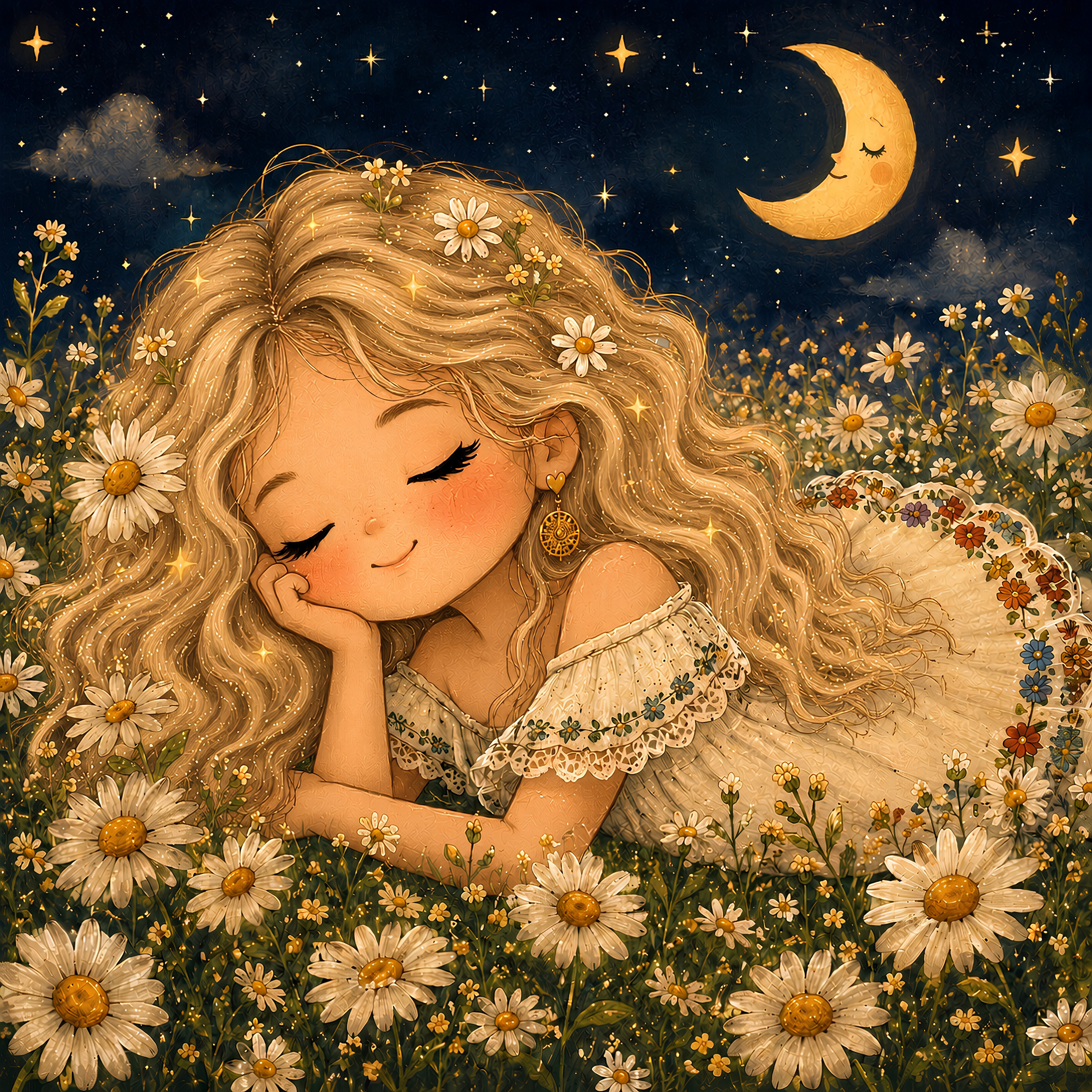 Moonlit Daisies Tee