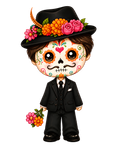 Día de los Muertos Boy – Black Suit Tee