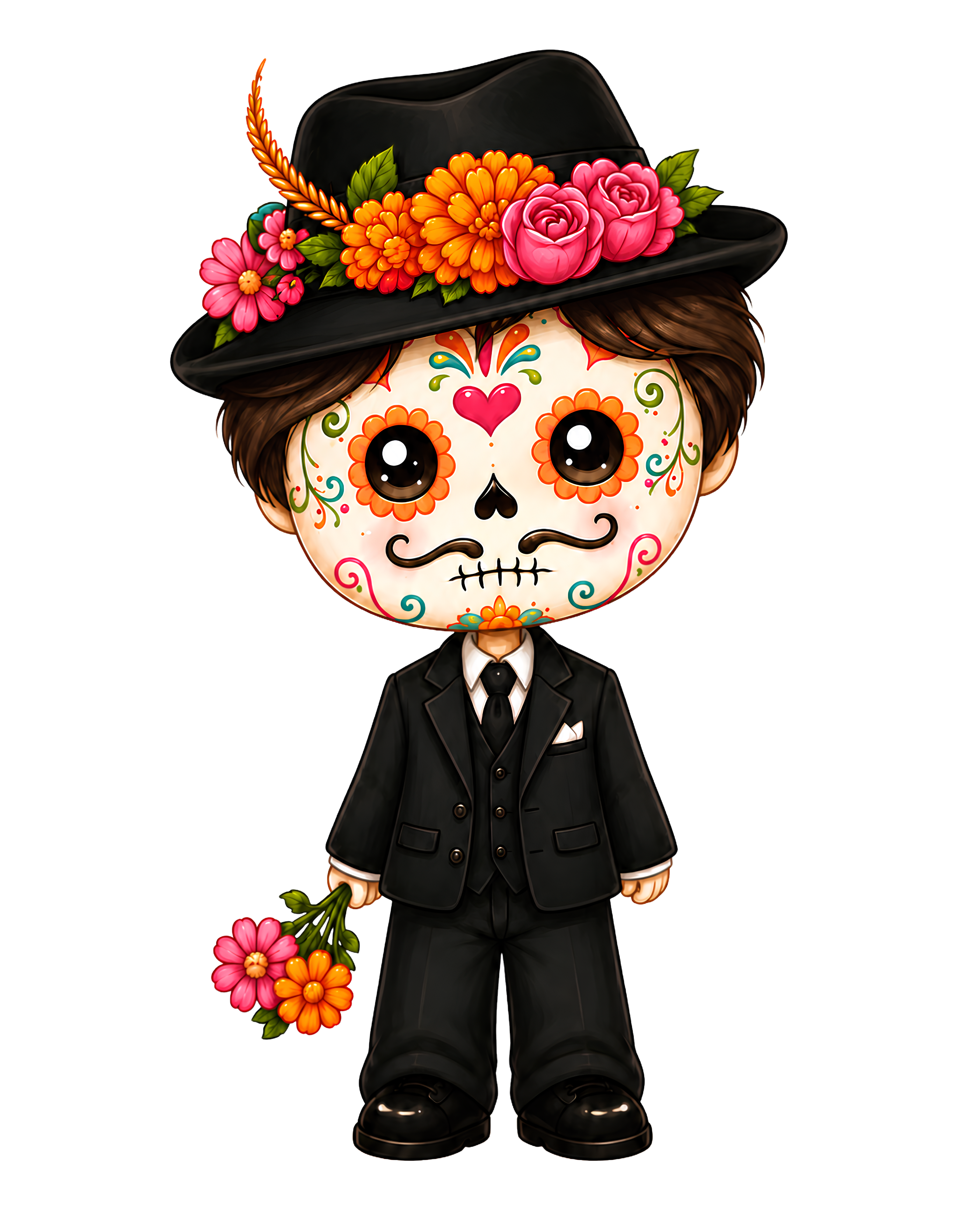 Día de los Muertos Boy – Black Suit Tee