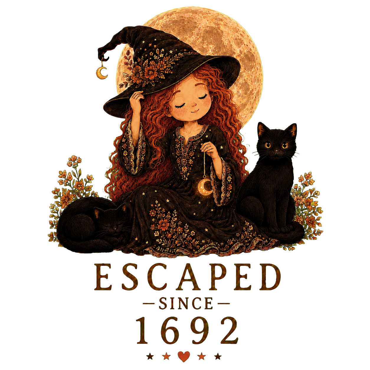 Witchy Escaped 1692 Tee