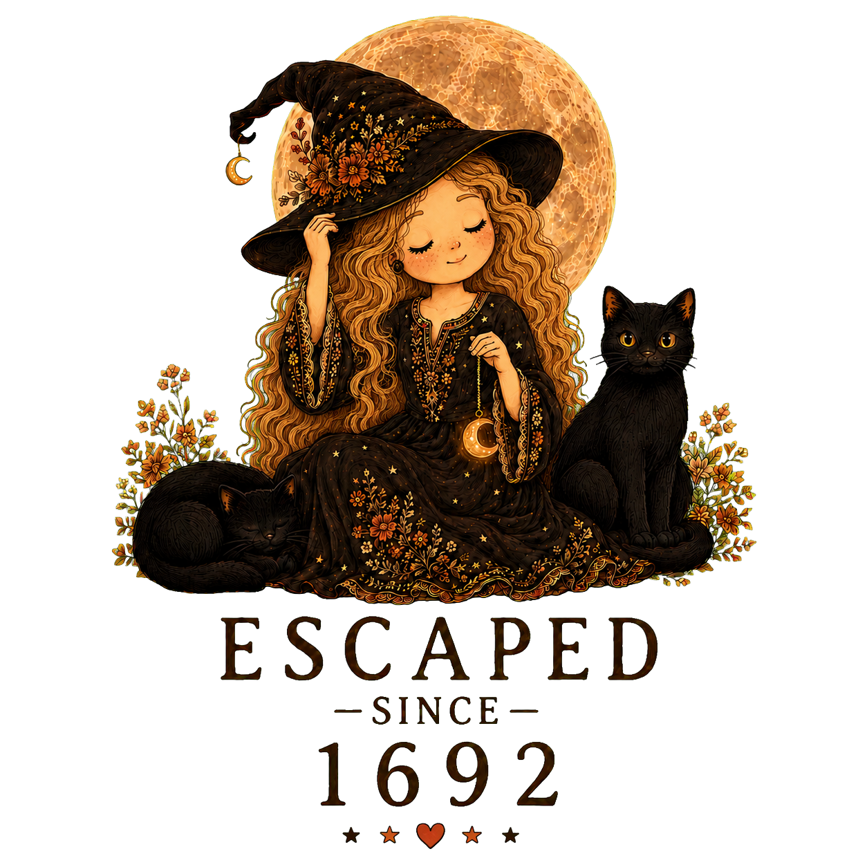 Witchy Escaped 1692 Tee