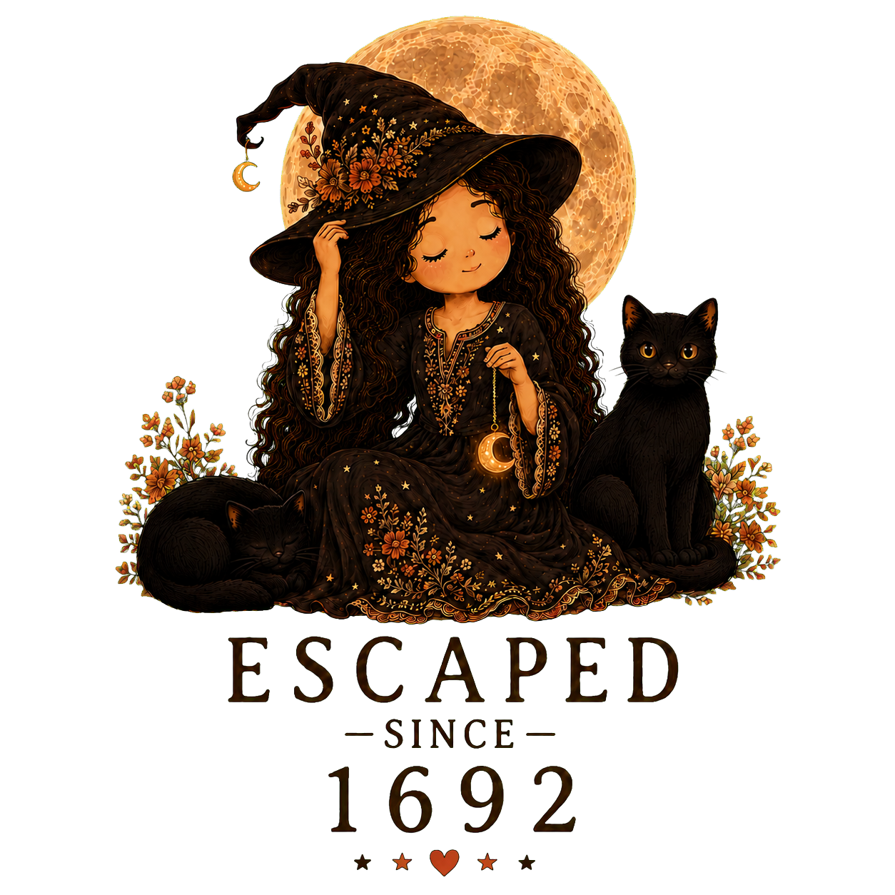 Witchy Escaped 1692 Tee