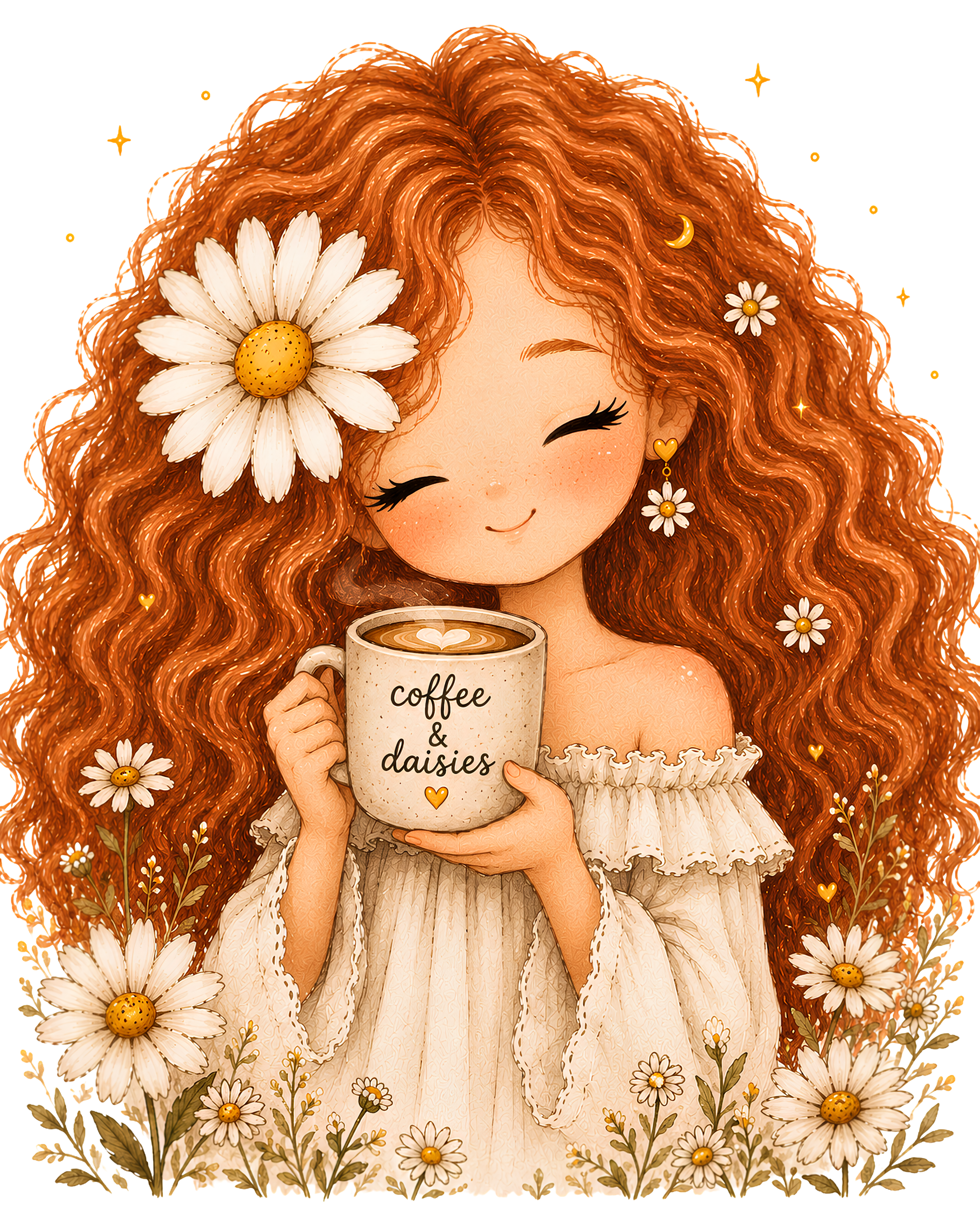 Coffee & Daisies Tee